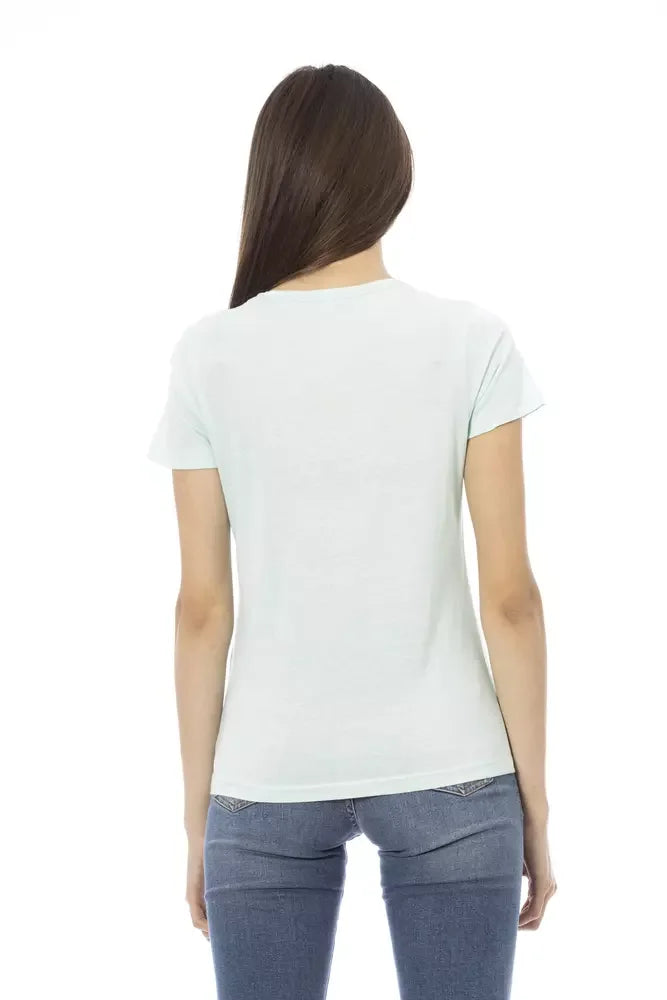 Trussardi Action Light Blue Cotton Women T-Shirt - T-Shirts