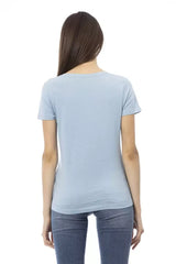 Trussardi Action Light Blue Cotton Women T-Shirt - T-Shirts