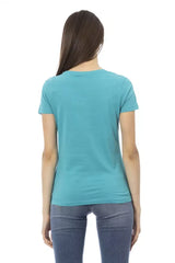 Trussardi Action Light Blue Cotton Women T-Shirt - T-Shirts