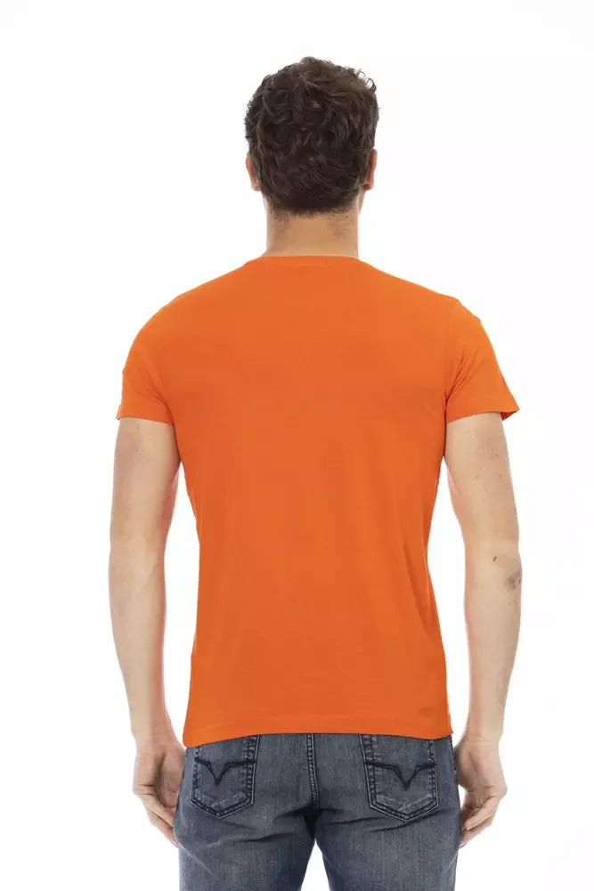 Trussardi Action Orange Cotton Men T-Shirt - T-Shirts