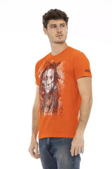 Trussardi Action Orange Cotton Men T-Shirt - T-Shirts