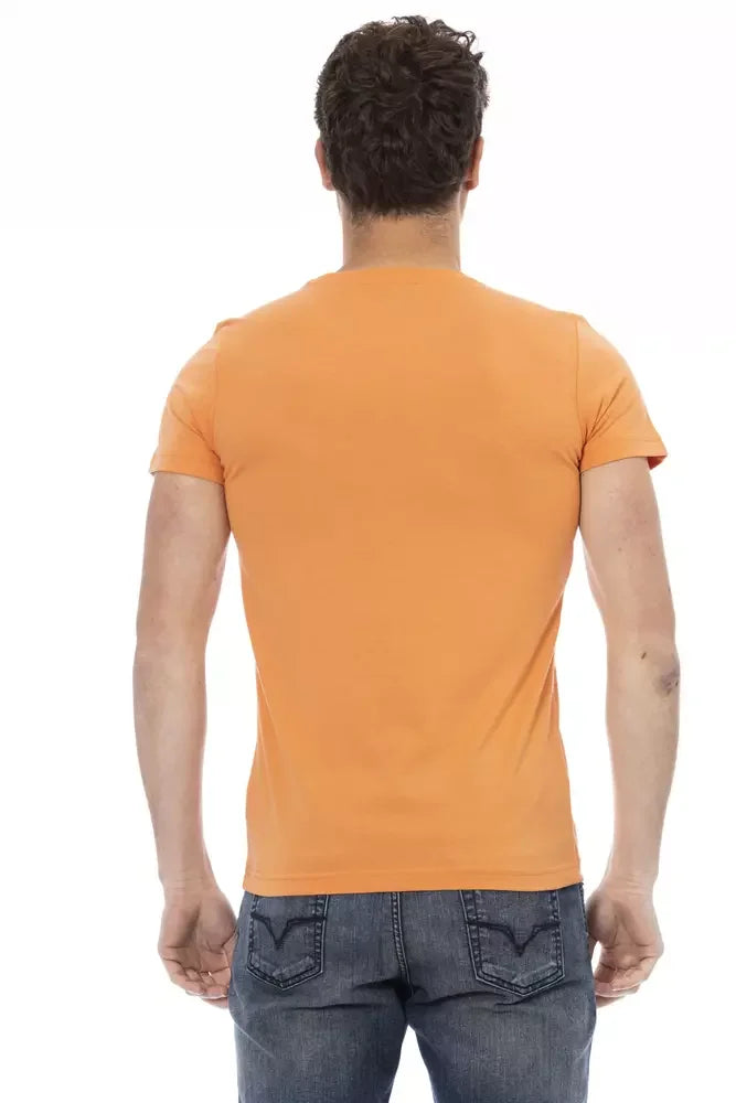 Trussardi Action Orange Cotton Men T-Shirt - T-Shirts