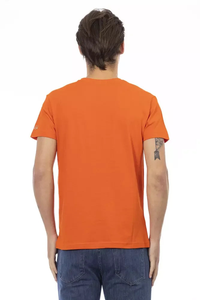 Trussardi Action Orange Cotton Men T-Shirt - T-Shirts