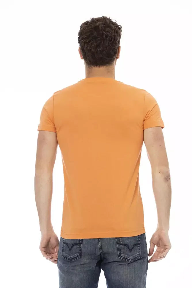Trussardi Action Orange Cotton Men T-Shirt - T-Shirts