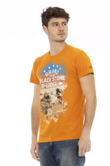 Trussardi Action Orange Cotton Men T-Shirt - T-Shirts