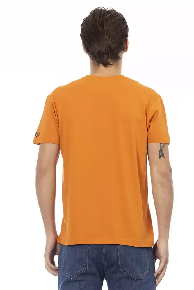Trussardi Action Orange Cotton Men T-Shirt - T-Shirts