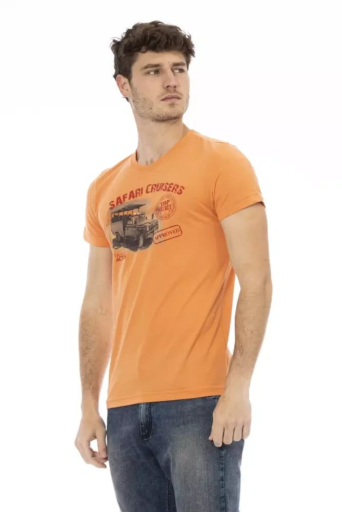 Trussardi Action Orange Cotton Men T-Shirt - T-Shirts