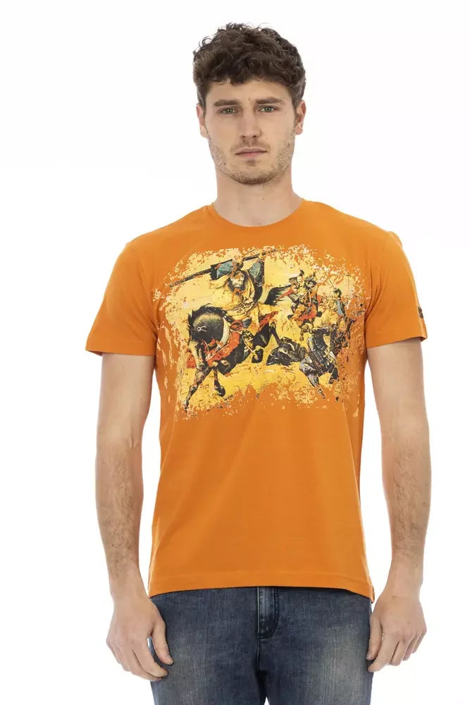 Trussardi Action Orange Cotton Men T-Shirt - T-Shirts