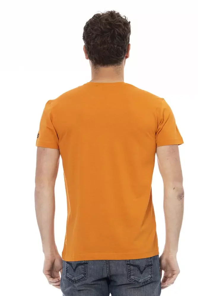 Trussardi Action Orange Cotton Men T-Shirt - T-Shirts
