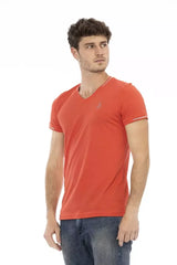 Trussardi Action Orange Cotton Men’s T-Shirt - T-Shirts