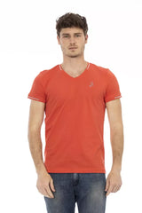 Trussardi Action Orange Cotton Men’s T-Shirt - T-Shirts
