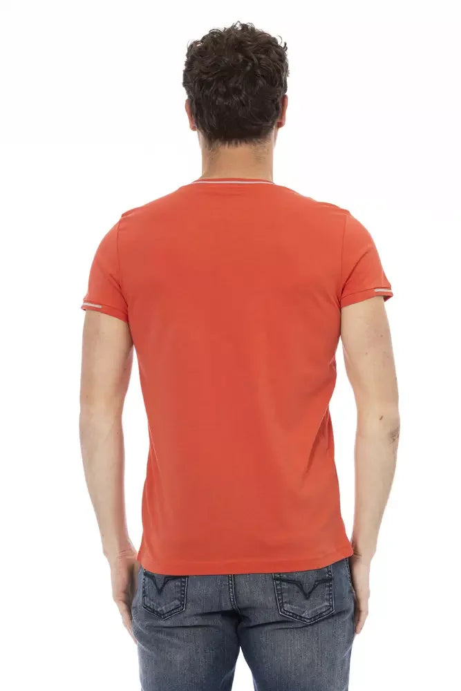 Trussardi Action Orange Cotton Men’s T-Shirt - T-Shirts