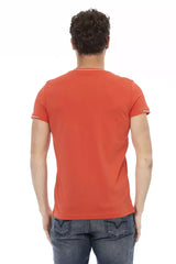 Trussardi Action Orange Cotton Men’s T-Shirt - T-Shirts
