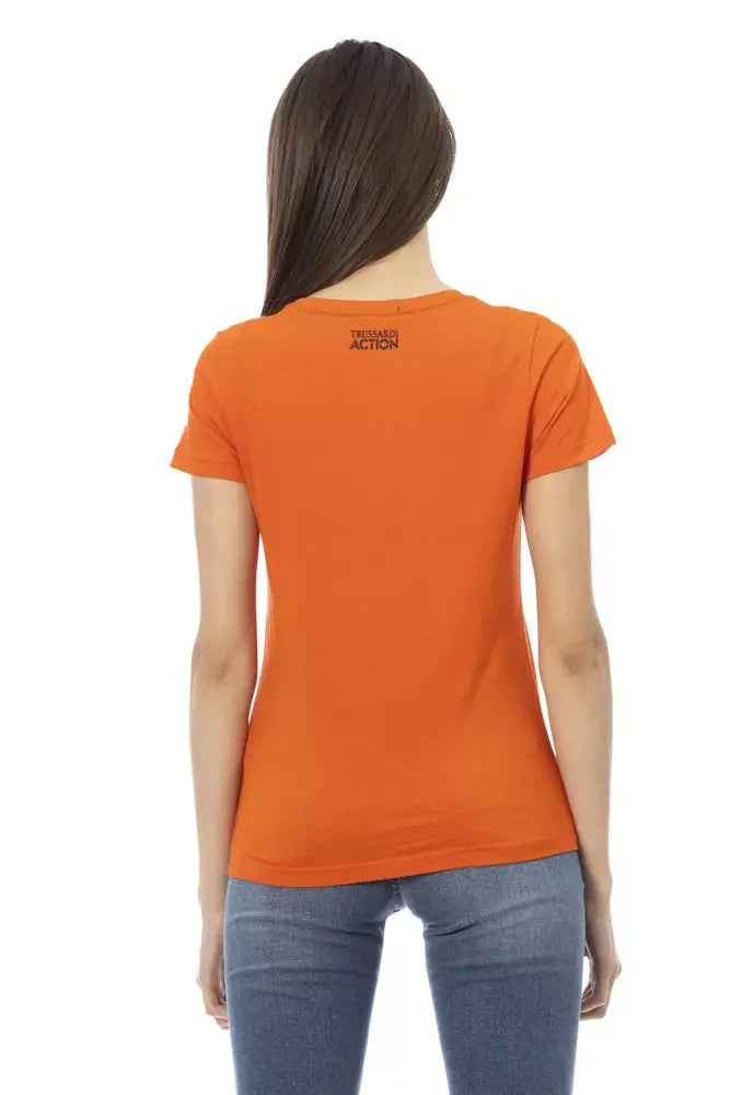 Trussardi Action Orange Cotton Women T-Shirt - T-Shirts