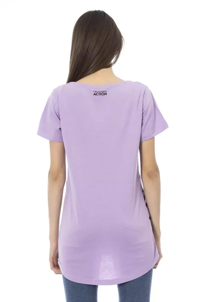 Trussardi Action Purple Cotton Women T-Shirt - T-Shirts