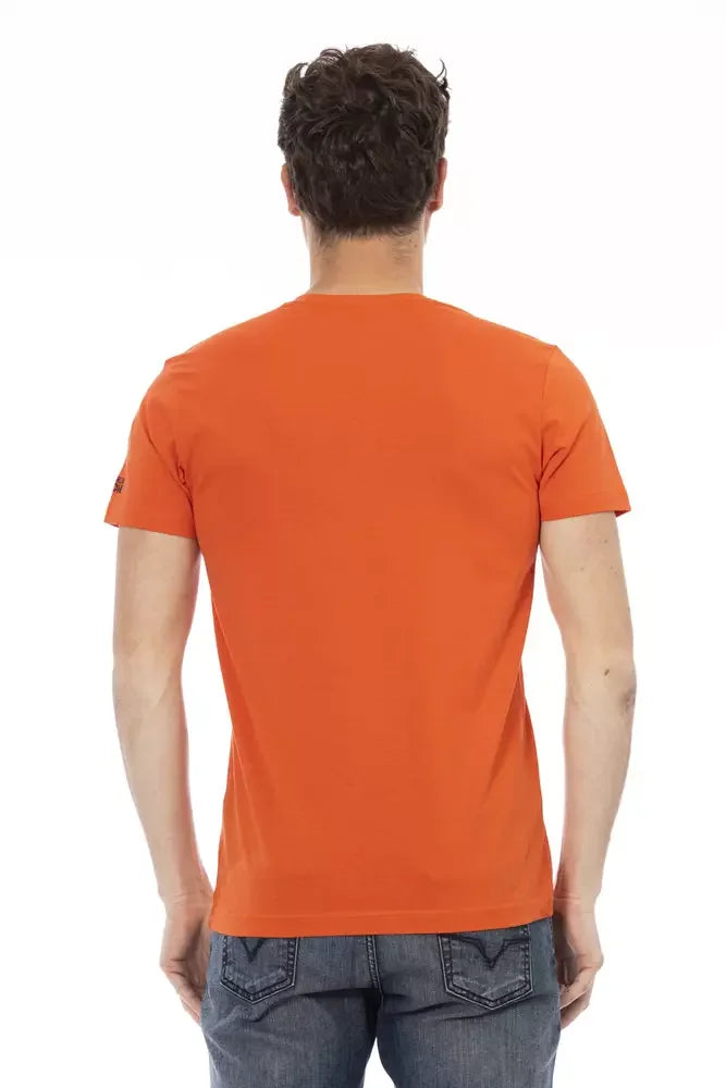 Trussardi Action Red Cotton Men T-Shirt - T-Shirts