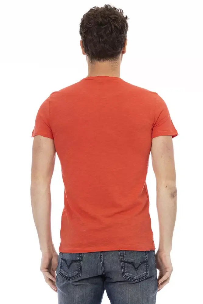 Trussardi Action Red Cotton Men T-Shirt - T-Shirts
