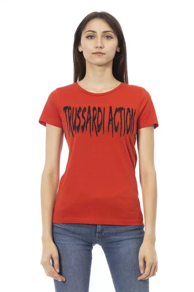 Trussardi Action Red Cotton Women T-Shirt - T-Shirts