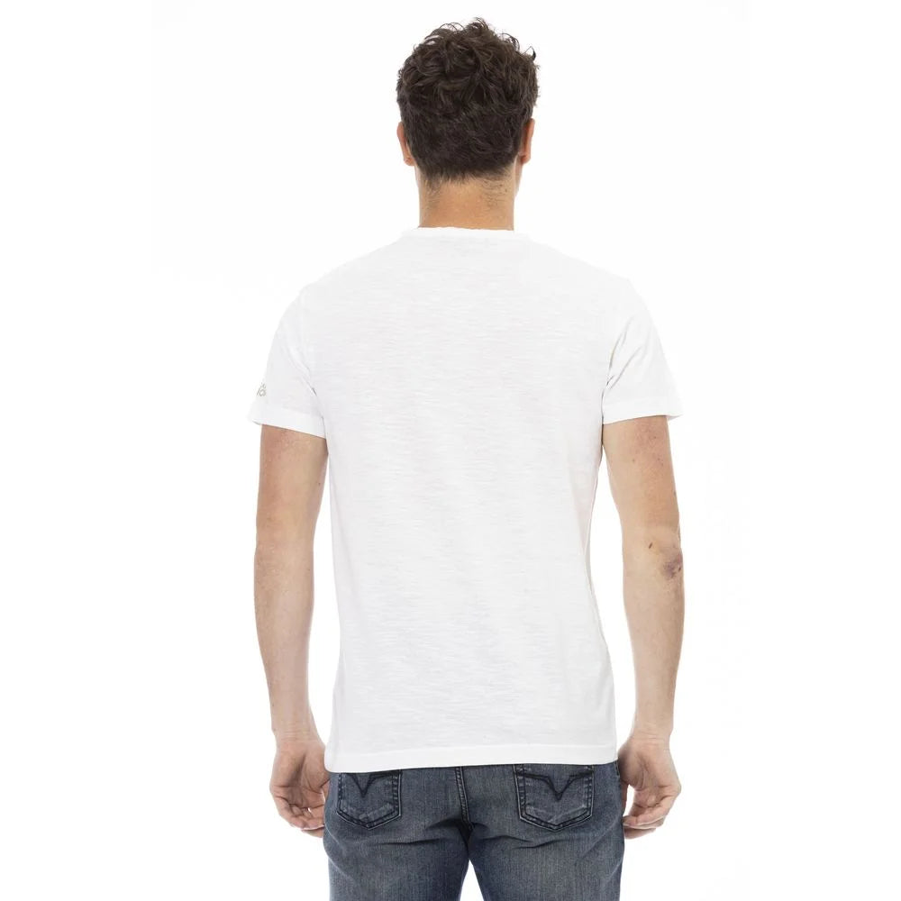 Trussardi Action White Cotton Men T-Shirt - M - T-Shirts