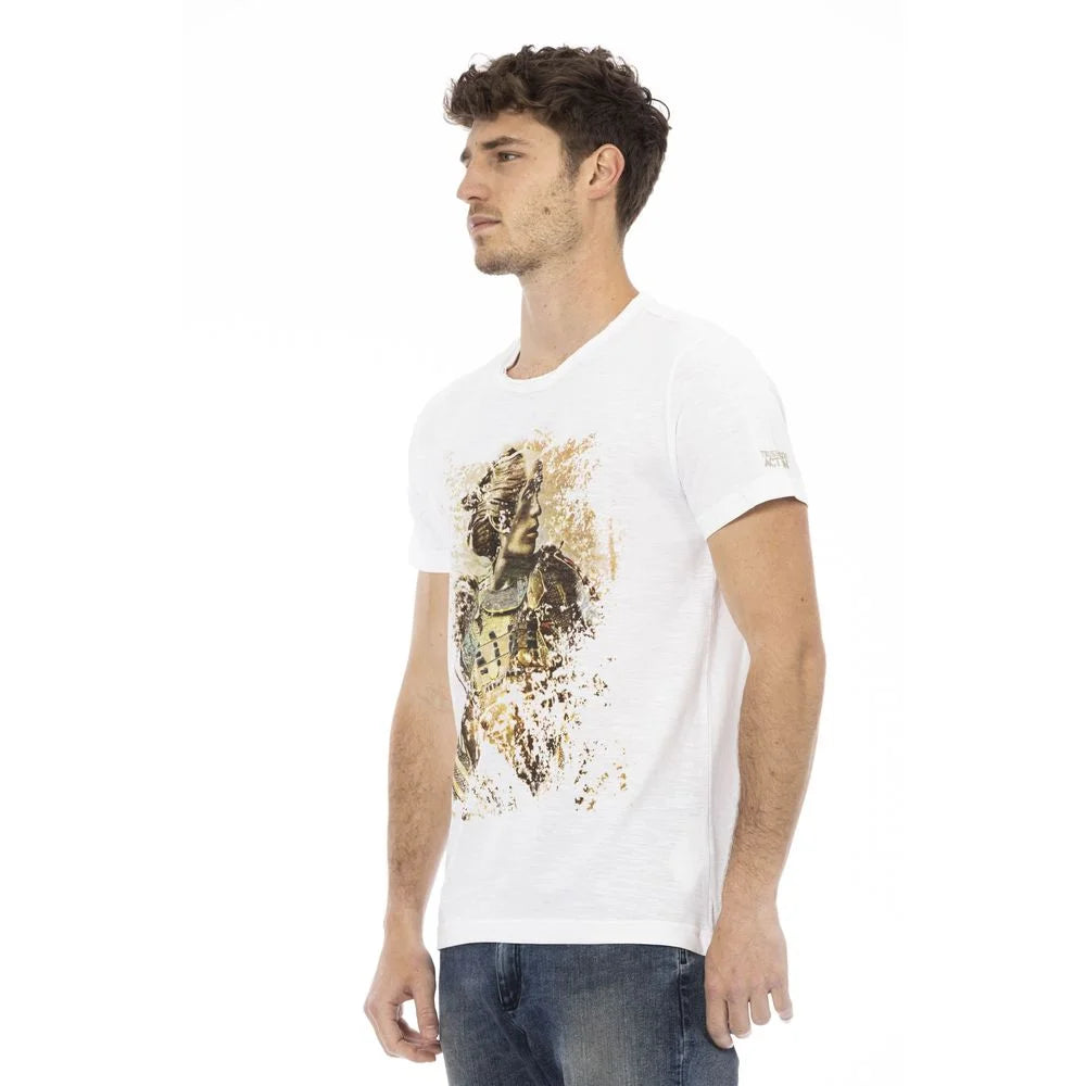 Trussardi Action White Cotton Men T-Shirt - M - T-Shirts