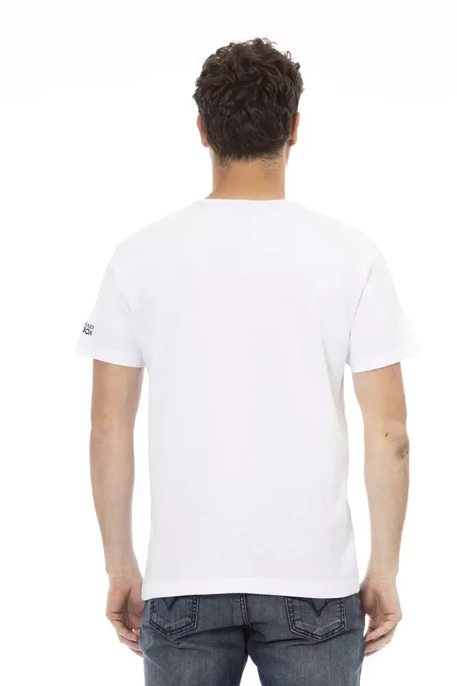 Trussardi Action White Cotton Men T-Shirt - T-Shirts