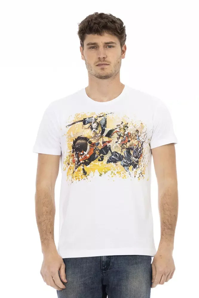 Trussardi Action White Cotton Men T-Shirt - T-Shirts