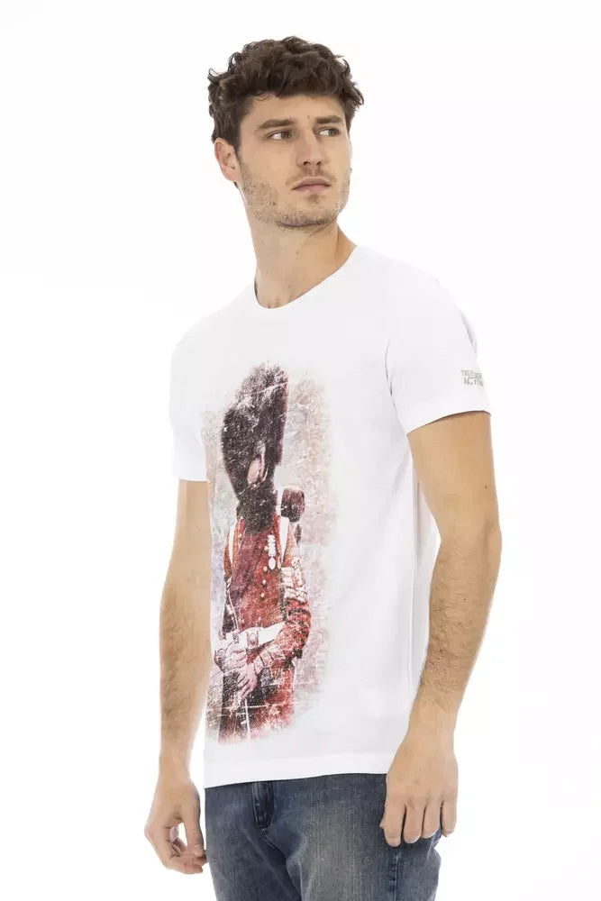 Trussardi Action White Cotton Men T-Shirt - T-Shirts