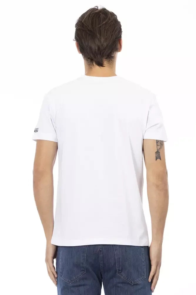 Trussardi Action White Cotton Men T-Shirt - T-Shirts