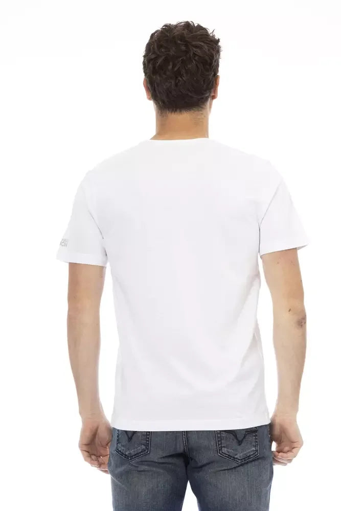 Trussardi Action White Cotton Men T-Shirt - T-Shirts