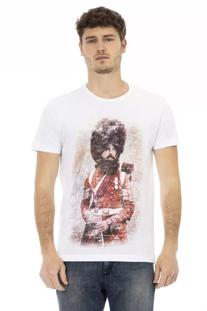 Trussardi Action White Cotton Men T-Shirt - T-Shirts