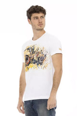 Trussardi Action White Cotton Men T-Shirt - T-Shirts