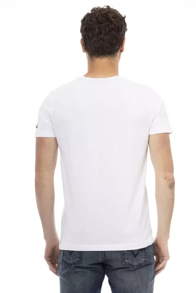 Trussardi Action White Cotton Men T-Shirt - T-Shirts
