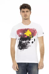 Trussardi Action White Cotton Men T-Shirt - T-Shirts