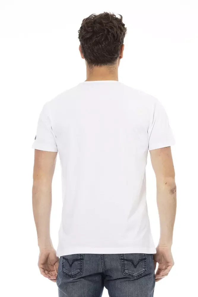 Trussardi Action White Cotton Men T-Shirt - T-Shirts