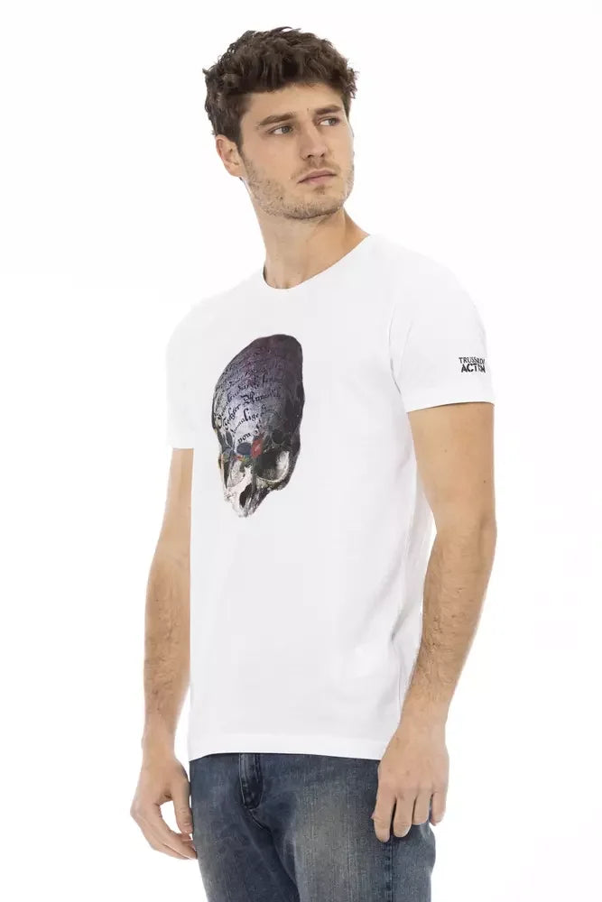 Trussardi Action White Cotton Men T-Shirt - T-Shirts