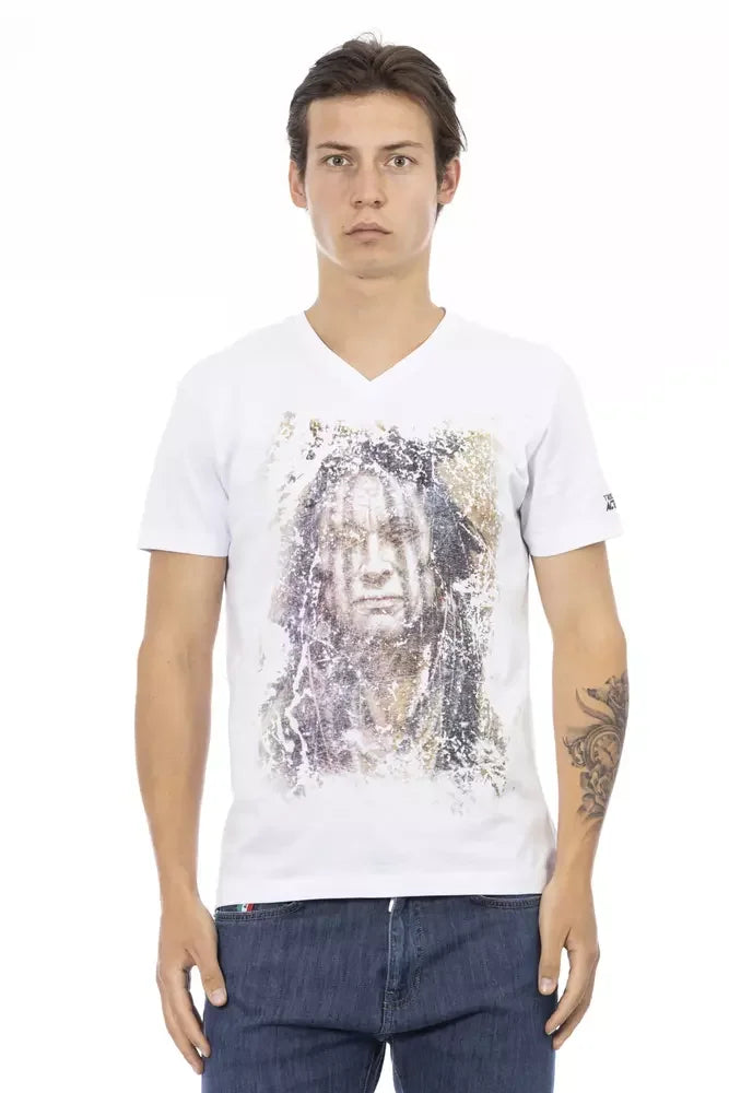 Trussardi Action White Cotton Men T-Shirt - T-Shirts