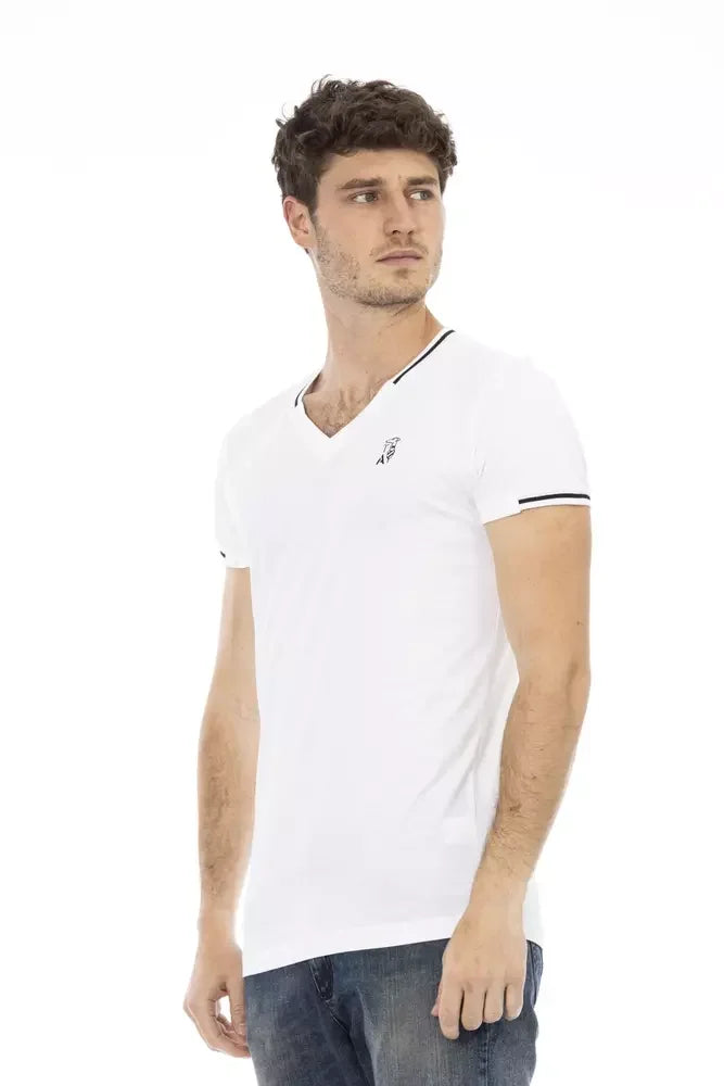 Trussardi Action White Cotton Men T-Shirt - T-Shirts