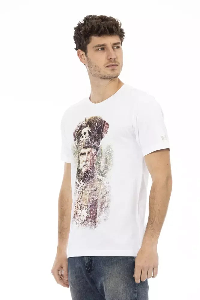 Trussardi Action White Cotton Men T-Shirt - T-Shirts
