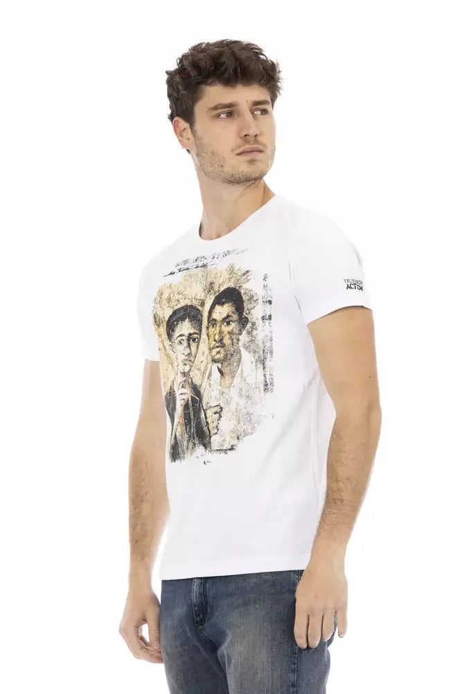 Trussardi Action White Cotton Men T-Shirt - T-Shirts
