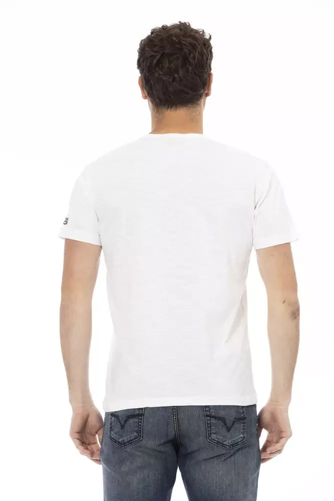 Trussardi Action White Cotton Men T-Shirt - T-Shirts