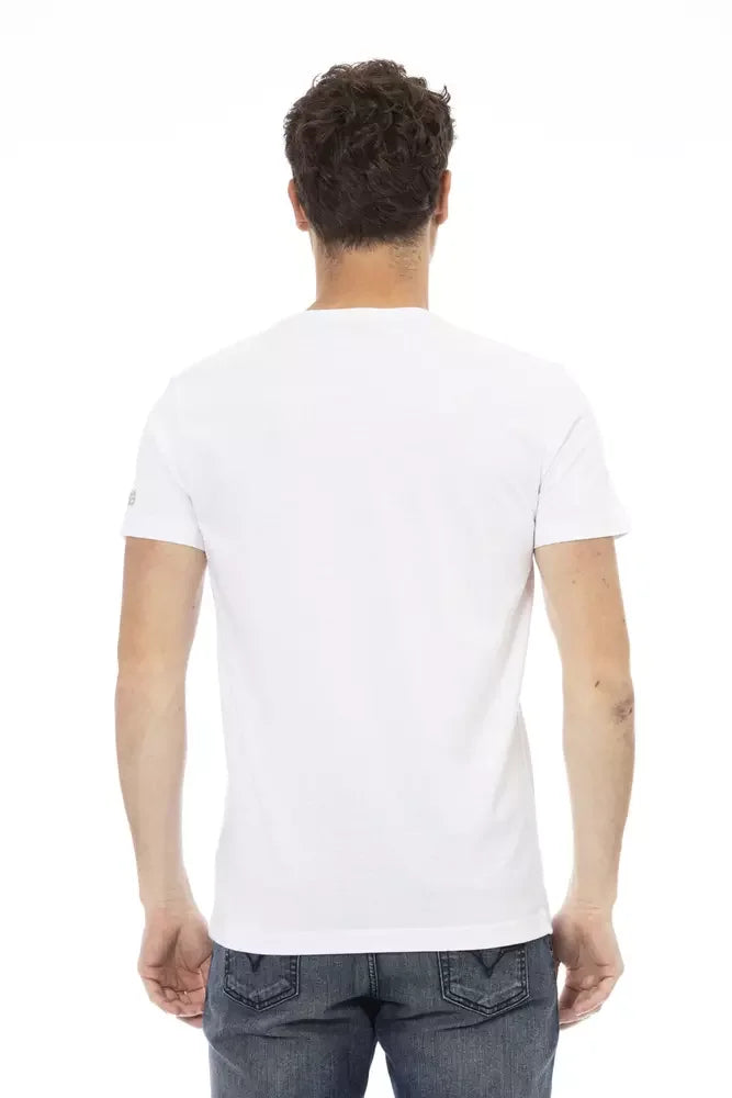 Trussardi Action White Cotton Men T-Shirt - T-Shirts
