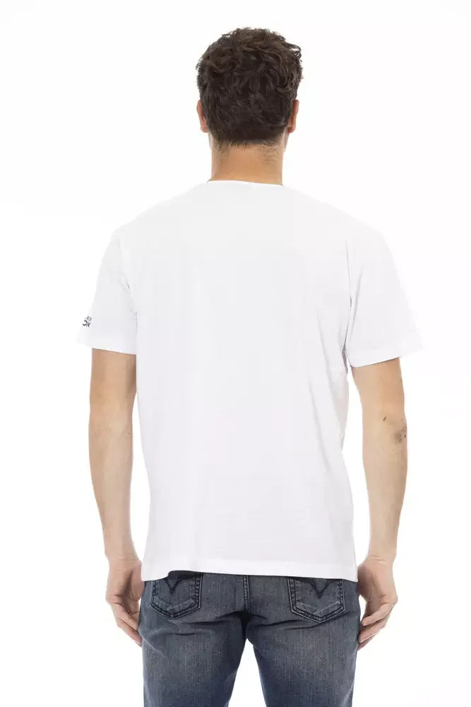 Trussardi Action White Cotton Men’s T-Shirt - T-Shirts