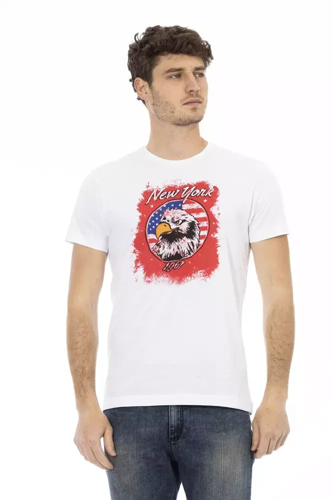 Trussardi Action White Cotton Men’s T-Shirt - T-Shirts