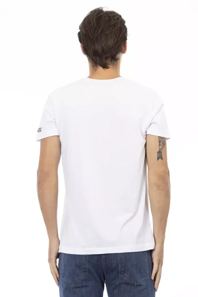 Trussardi Action White Cotton Men’s T-Shirt - T-Shirts