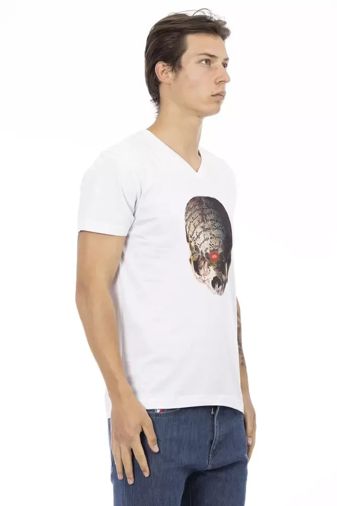 Trussardi Action White Cotton Men’s T-Shirt - T-Shirts
