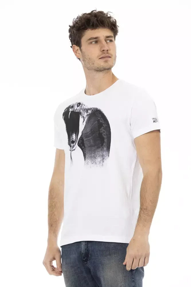 Trussardi Action White Cotton Men’s T-Shirt - T-Shirts
