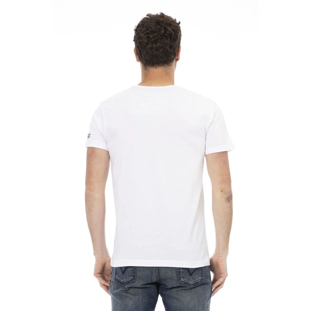 Trussardi Action White Cotton Men’s T-Shirt - T-Shirts