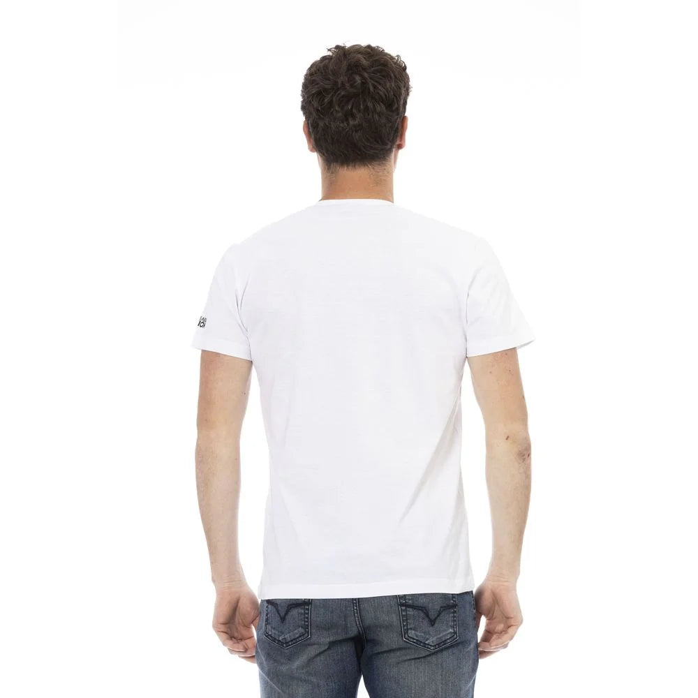 Trussardi Action White Cotton Men’s T-Shirt - T-Shirts