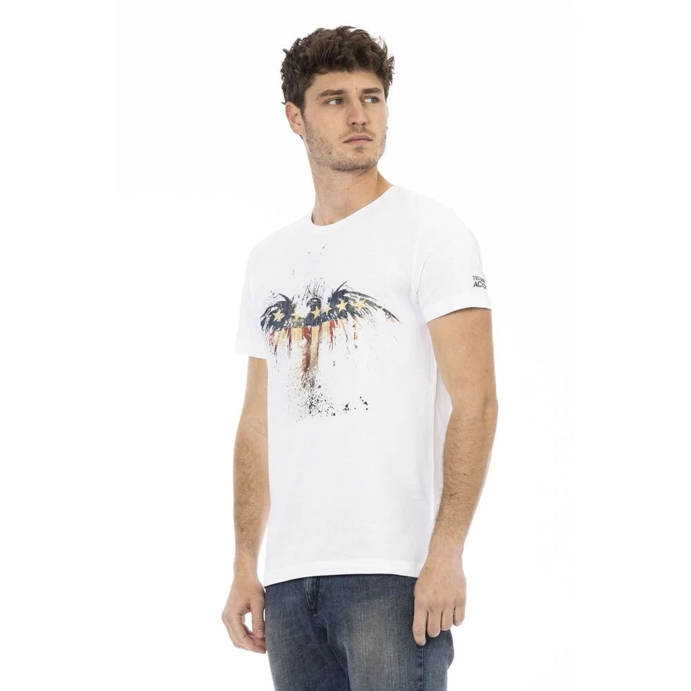 Trussardi Action White Cotton Men’s T-Shirt - T-Shirts