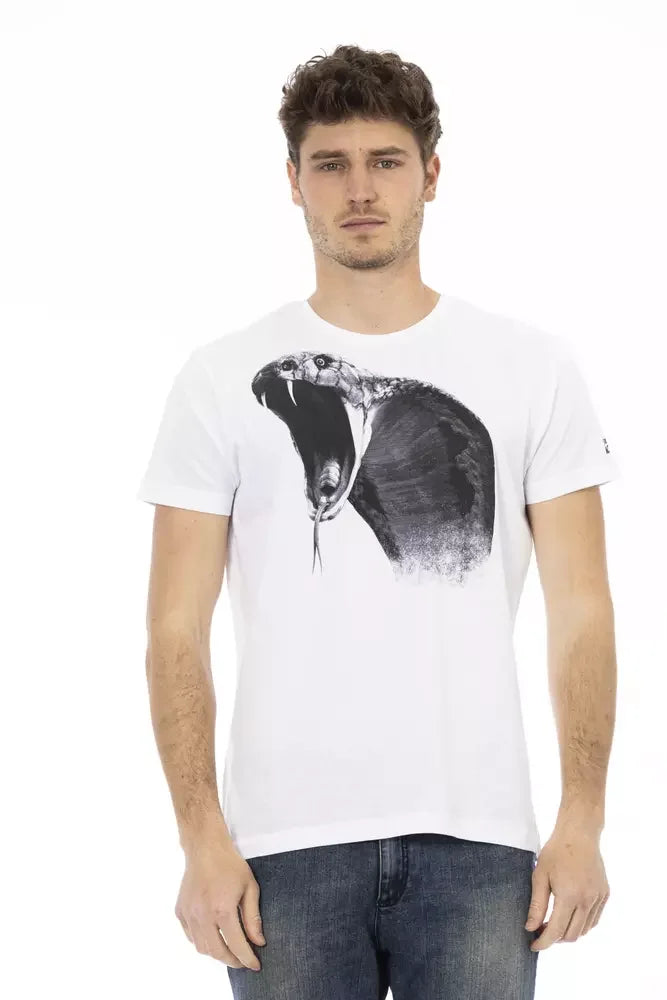 Trussardi Action White Cotton Men’s T-Shirt - T-Shirts